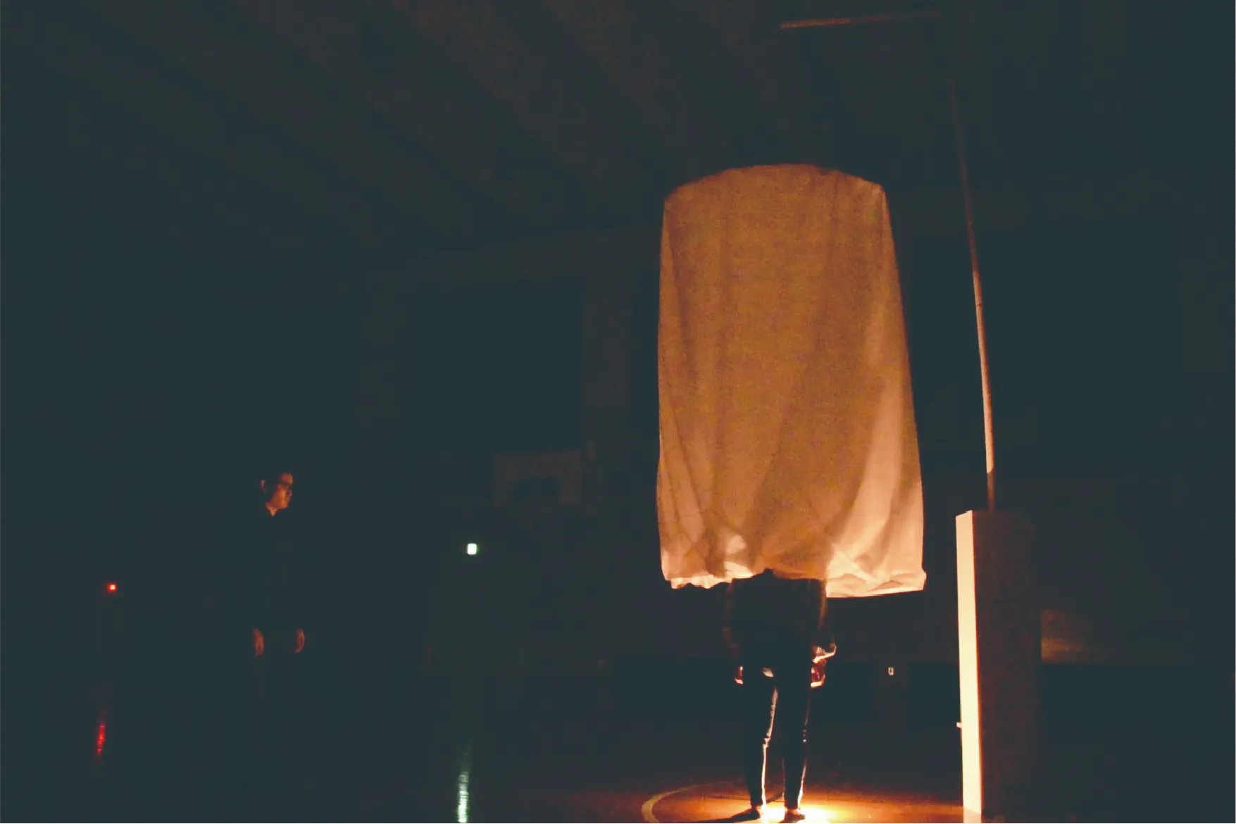 不織布が覆われている女性の画像