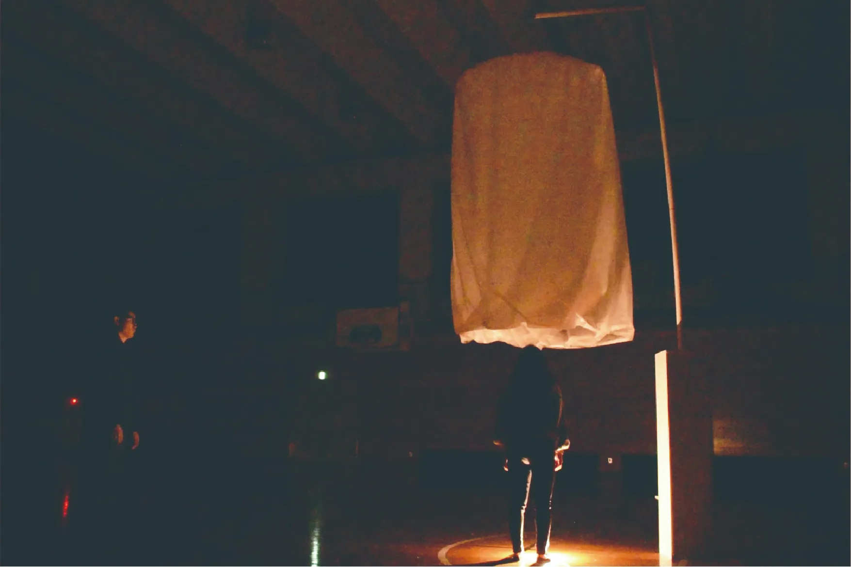 不織布が覆われている女性の画像